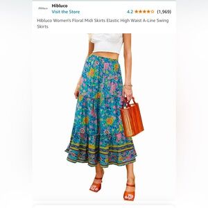 Entire outfit! Boho skirt and pink sleeveless sweater